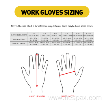Hespax High Abrasion Work Gloves Anti-cut PU Coated
